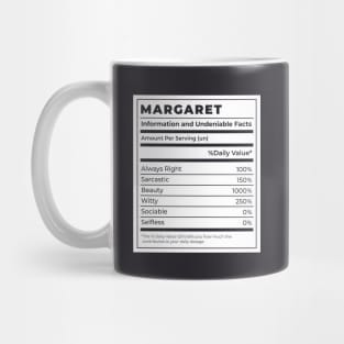 Funny Food Label Female Ingredients MARGARET Mug